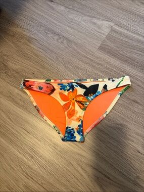 Triangl Neoprene Floral Orange Bikini Bottom